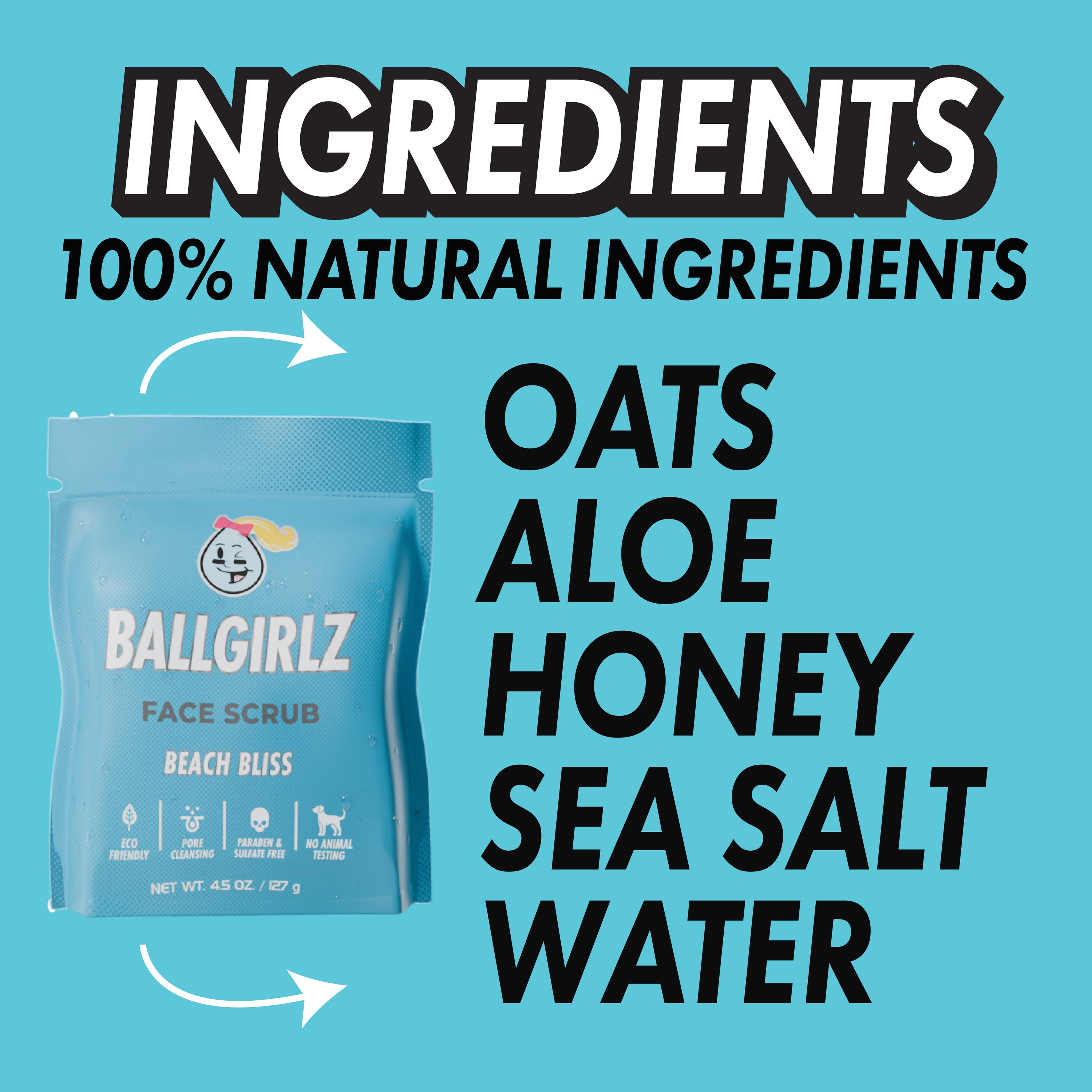 Beach Bliss Face Scrub (Medium Acne)