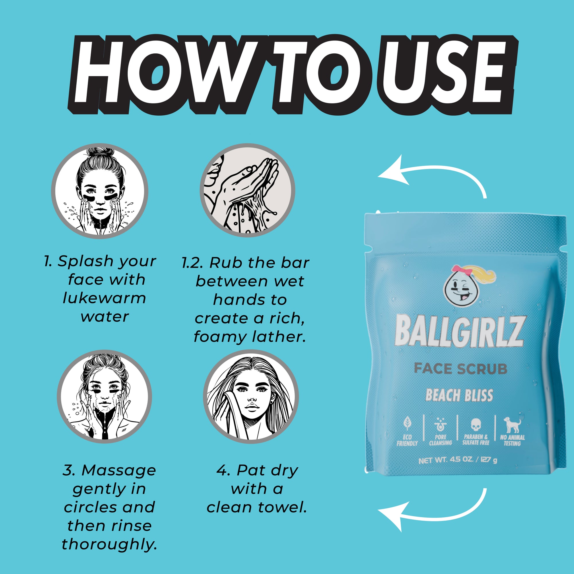 Beach Bliss Face Scrub (Medium Acne)