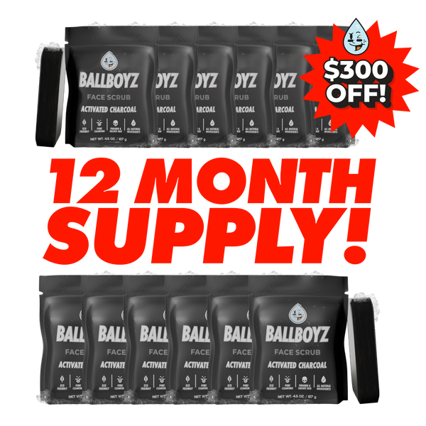 12 Month Face Scrub Supply – BALLBOYZ