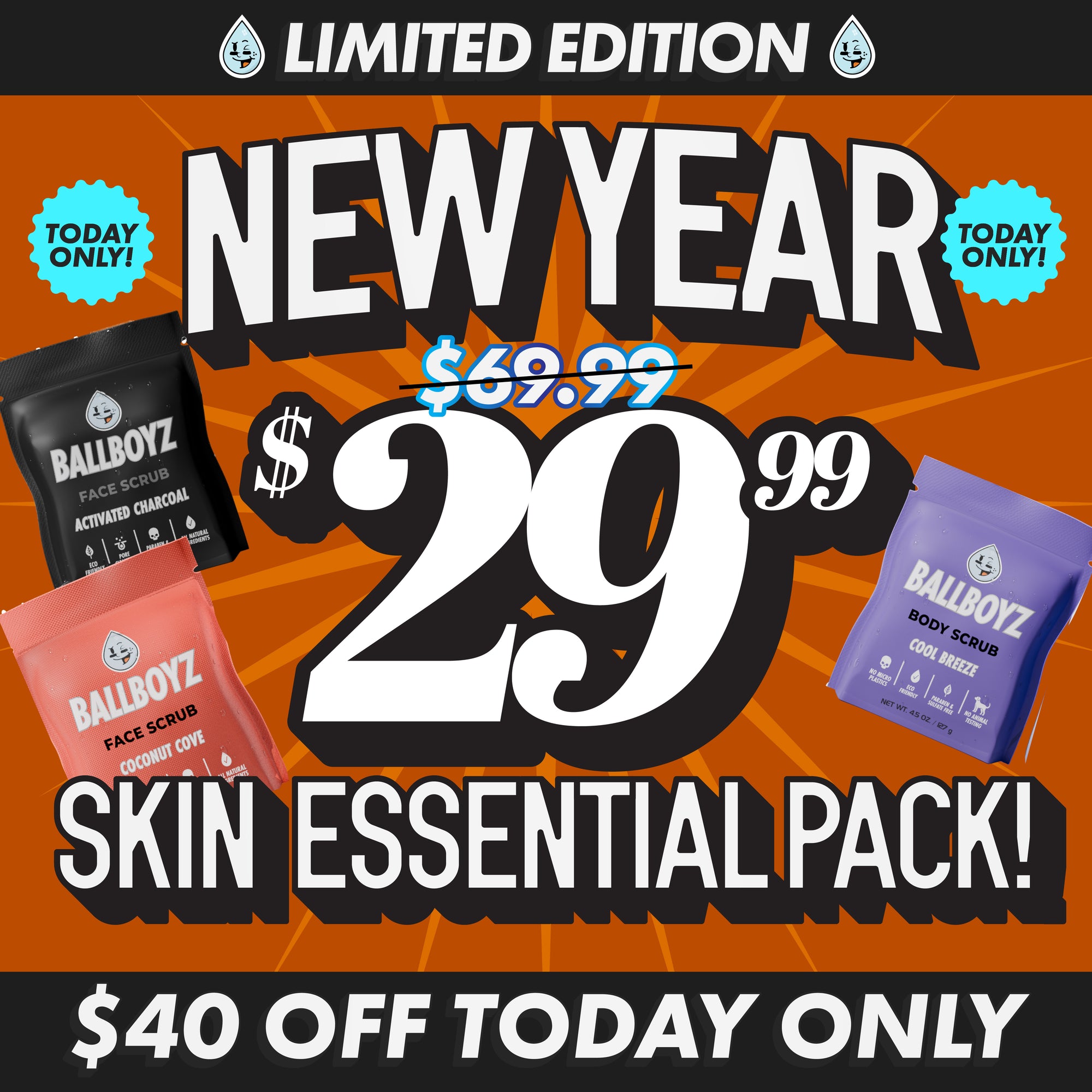 BOYZ NEW YEAR SKIN ESSENTIAL Pack ($40 OFF TODAY ONLY)