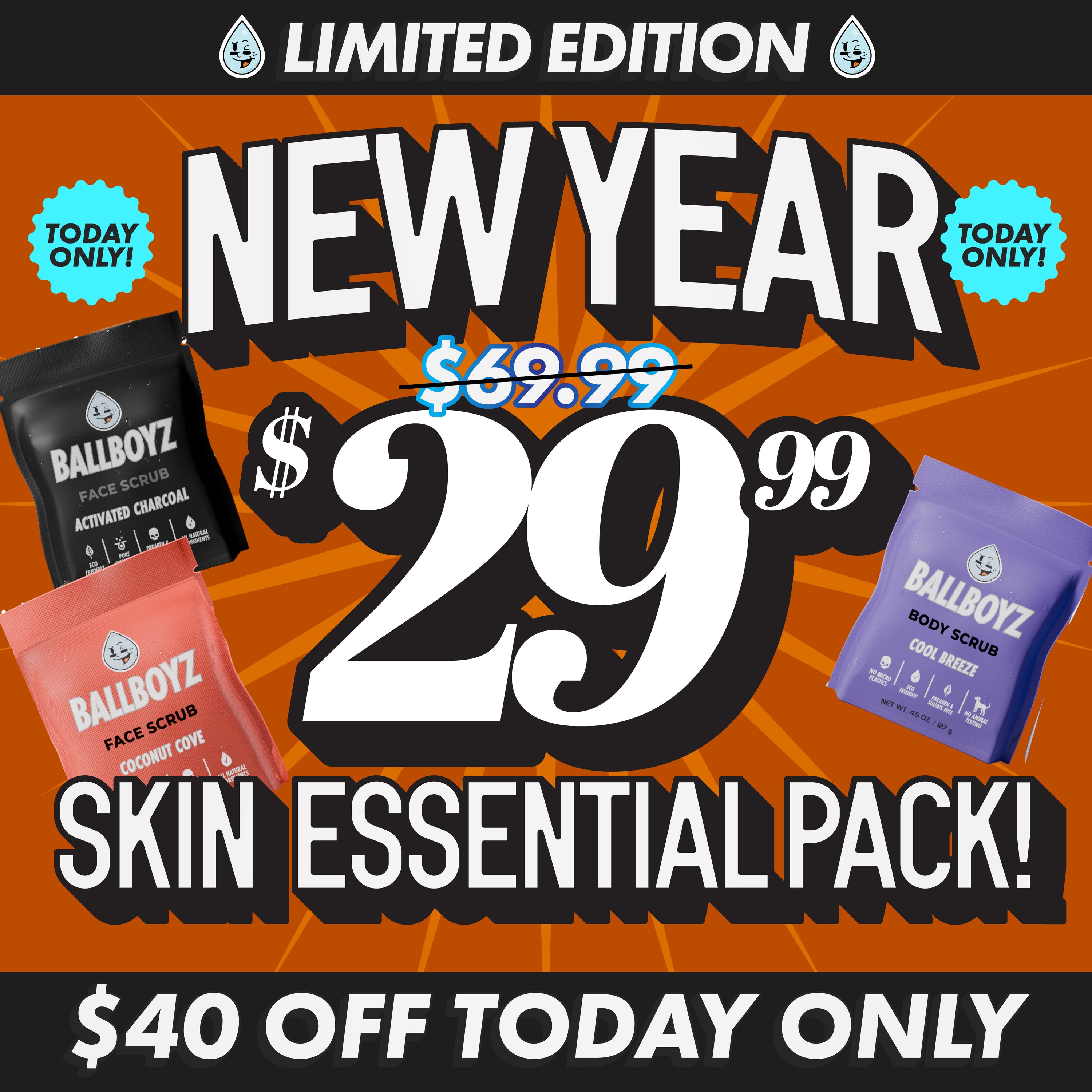 BOYZ NEW YEAR SKIN ESSENTIAL Pack ($40 OFF TODAY ONLY)