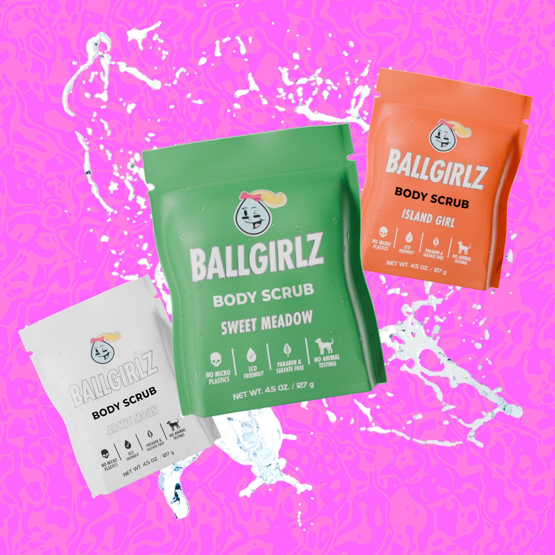 Ballgirlz Body Acne Scrub 3 Pack